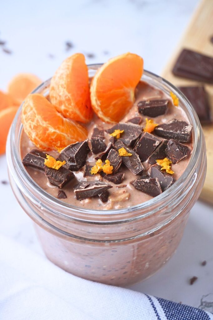 Chocolate orange overnight oats