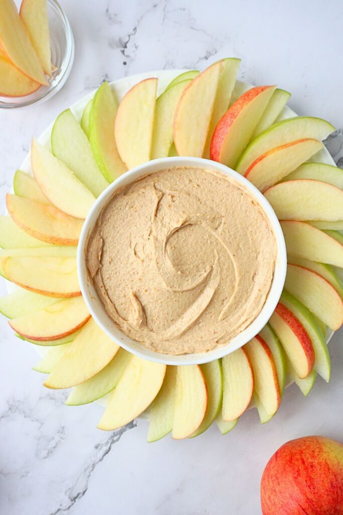 peanut butter yogurt dip for apples
