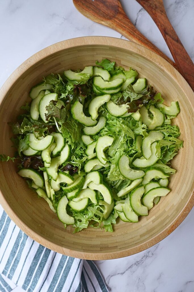 simple green lettuce salad