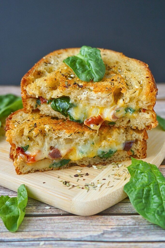 mediterranean grilled cheese sandwich