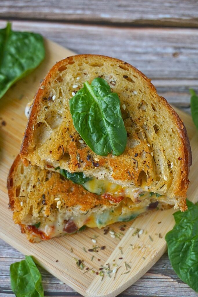 mediterranean grilled cheese sandwich