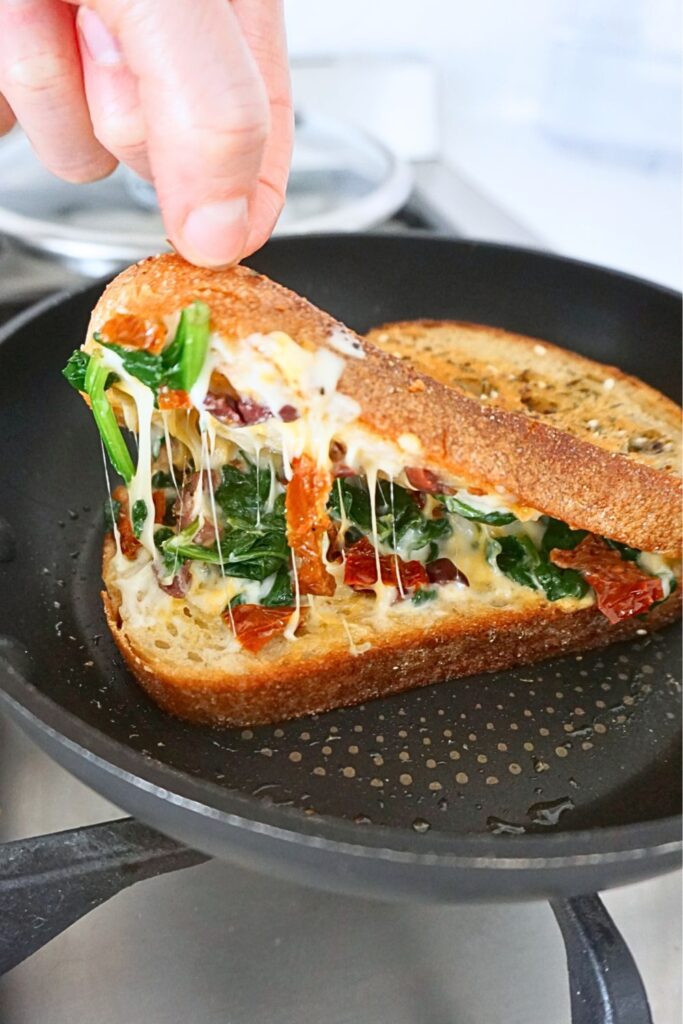 mediterranean grilled cheese sandwich