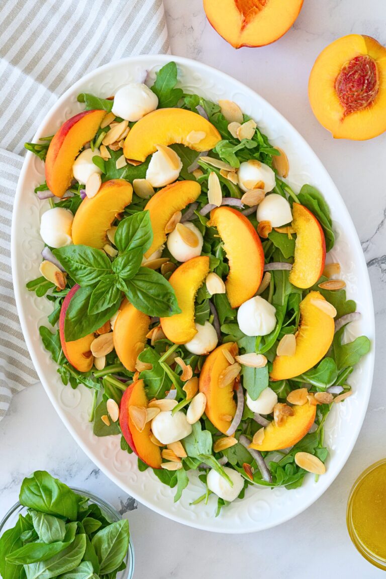 peach arugula salad