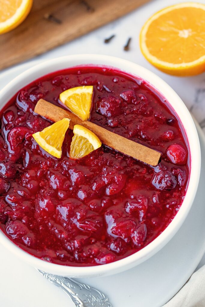 Homemade cranberry sauce