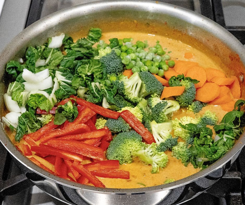 Thai red curry with vegetables
