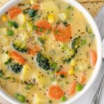 Vegetarian pot pie soup