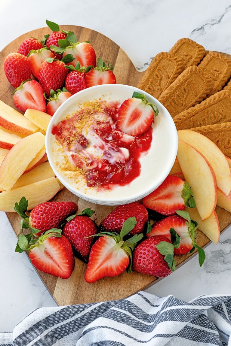 Strawberry cheesecake dip with Greek yogurt