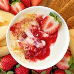 Strawberry cheesecake dip with Greek yogurt