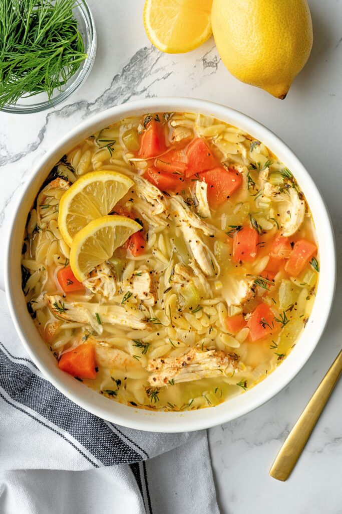 lemon chicken orzo soup recipe
