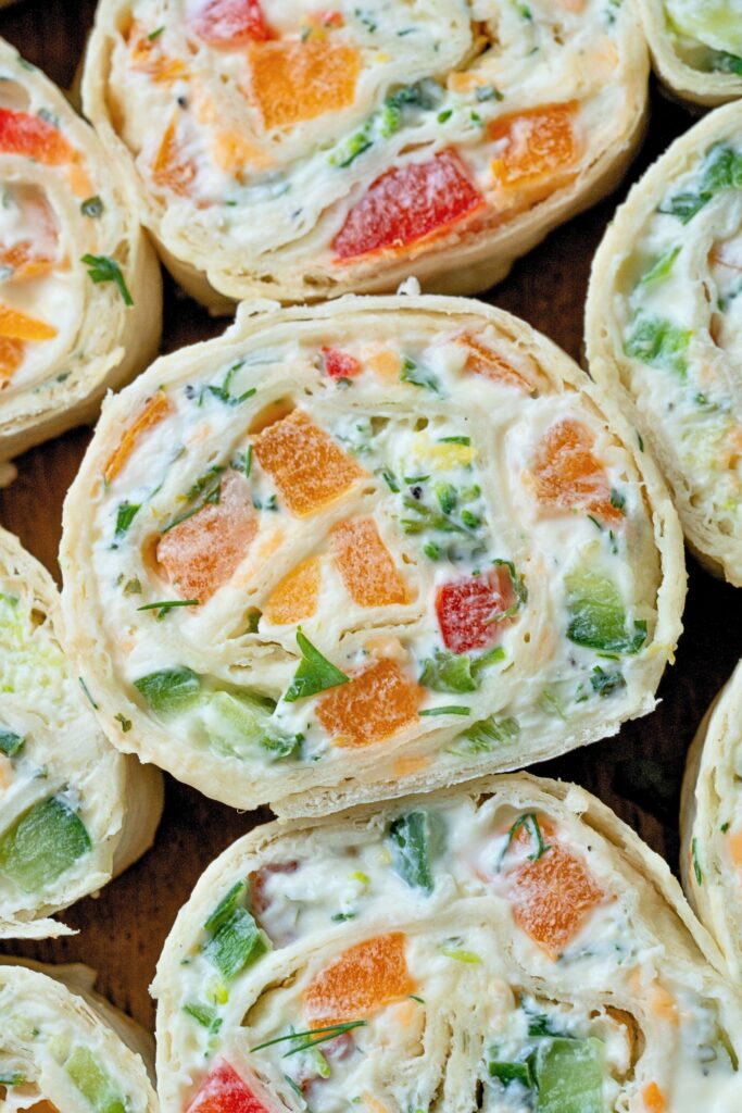 veggie tortilla roll ups pinwheels