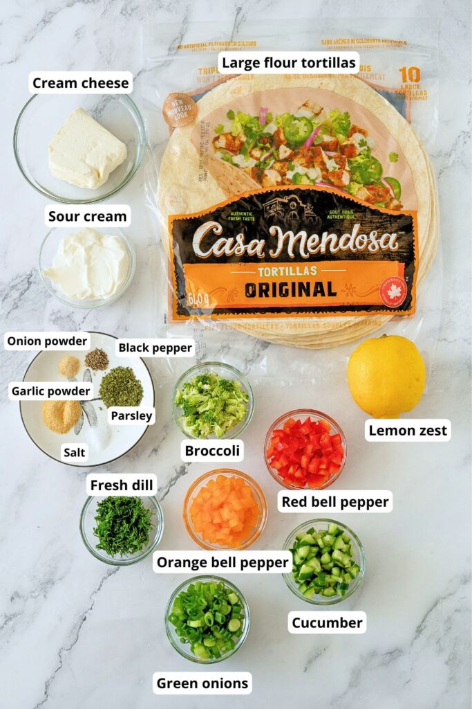 veggie tortilla roll ups pinwheels