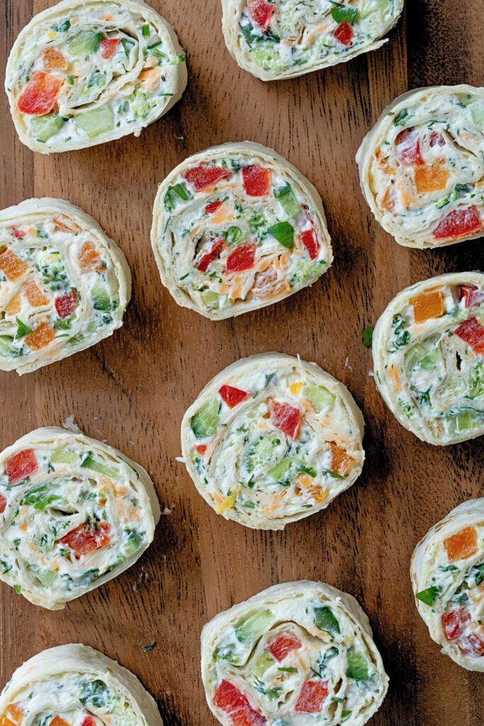 veggie tortilla roll ups pinwheels