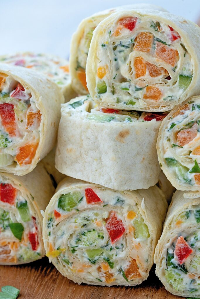veggie tortilla roll ups pinwheels