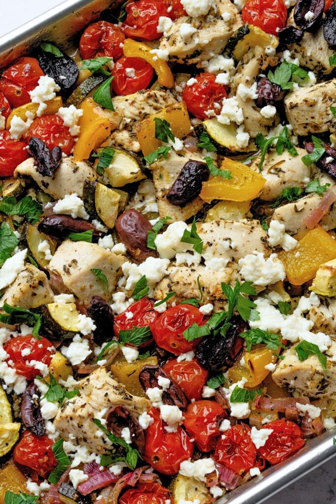 greek sheet pan chicken recipe