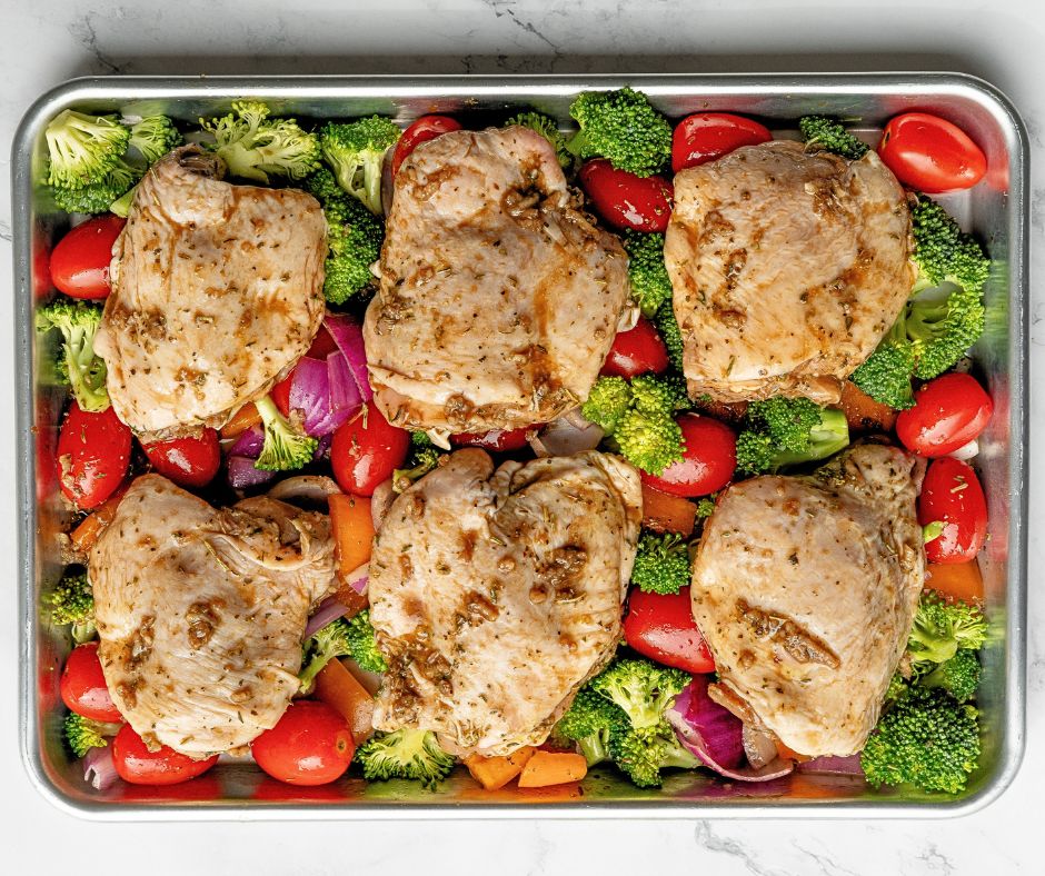 italian sheet pan chicken dinner