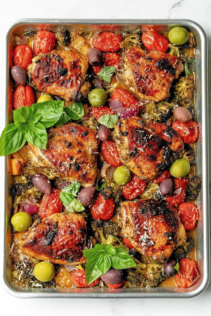 italian sheet pan chicken dinner