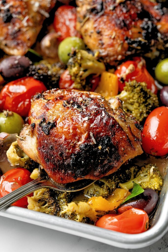 italian sheet pan chicken dinner