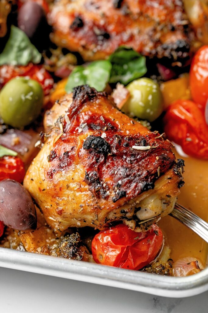 italian sheet pan chicken dinner