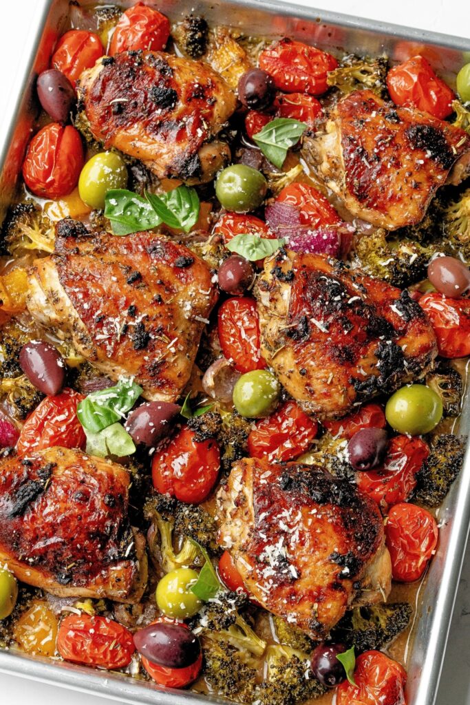italian sheet pan chicken dinner