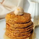 pumpkin pancakes with cinnamon butter