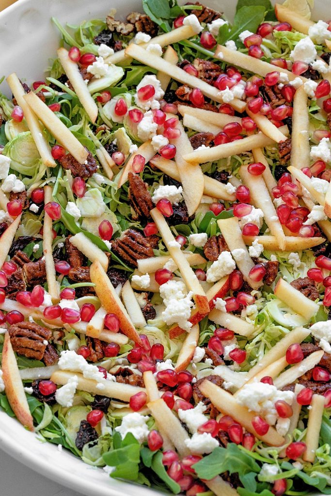 Shaved Brussel Sprout Salad with Arugula and Apple