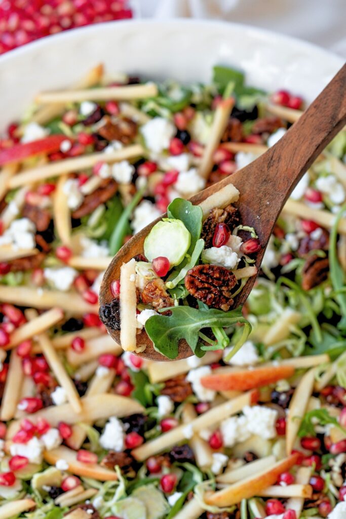 Shaved Brussel Sprout Salad with Arugula and Apple