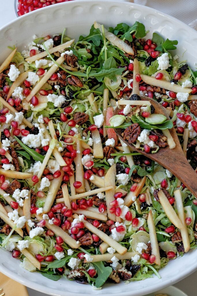 Shaved Brussel Sprout Salad with Arugula and Apple