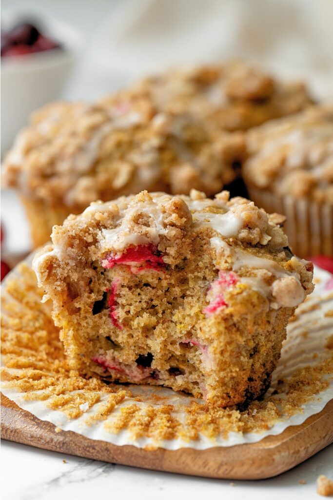 healthy orange cranberry muffins