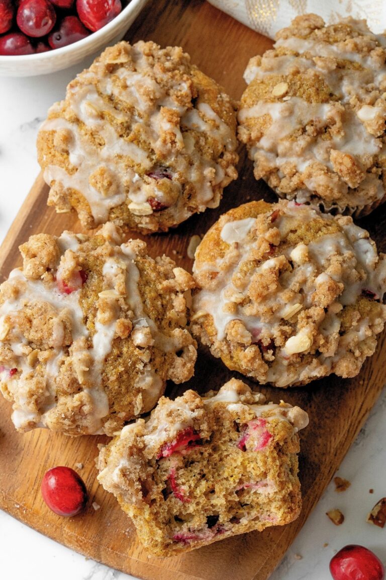 healthy orange cranberry muffins
