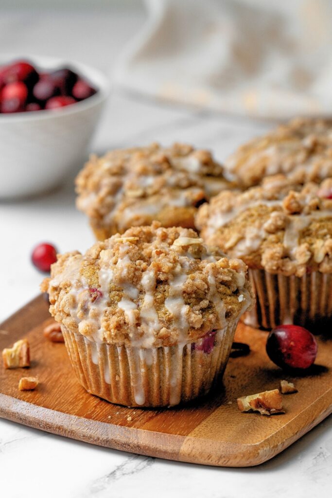 healthy orange cranberry muffins