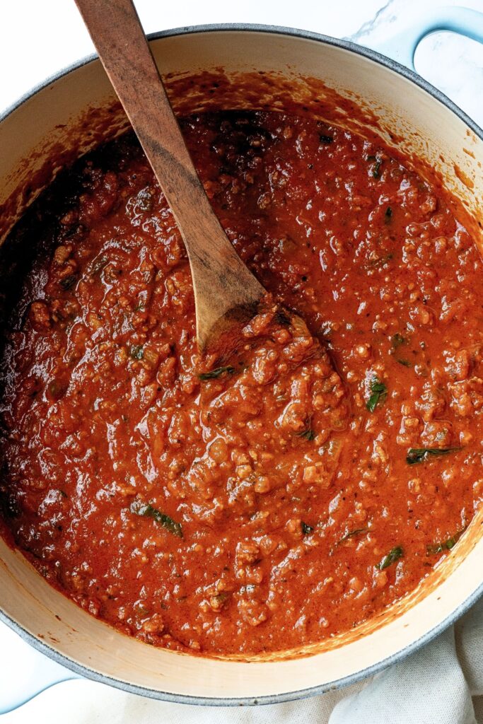 homemade spaghetti sauce with ground turkey