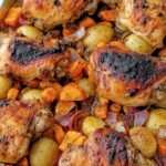 sheet pan chicken with potatoes and carrots