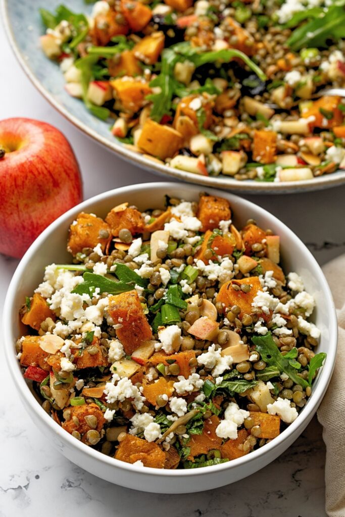 butternut squash and lentil salad