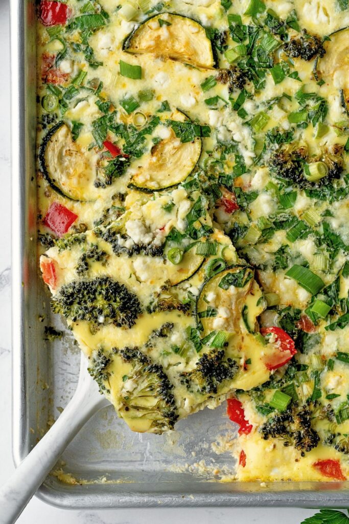 sheet pan veggie frittata