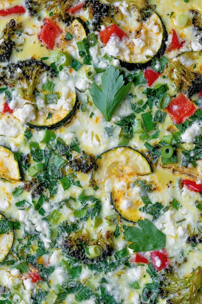sheet pan veggie frittata