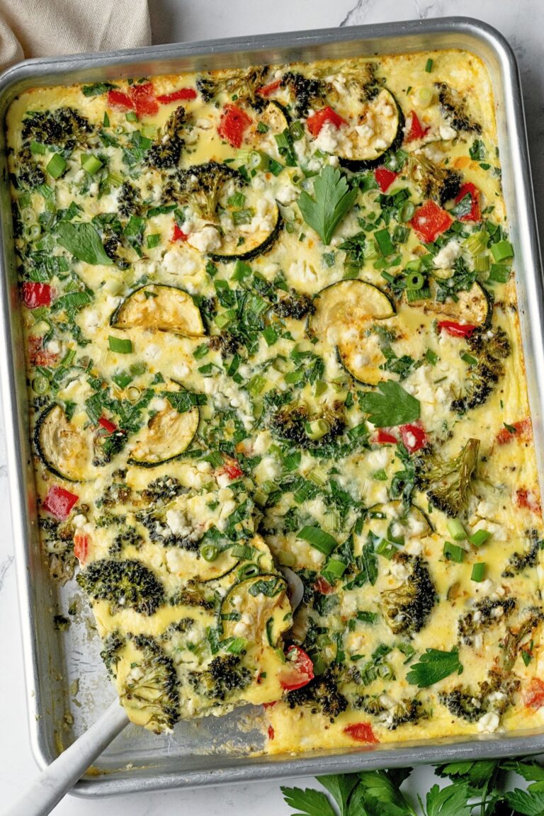 sheet pan veggie frittata